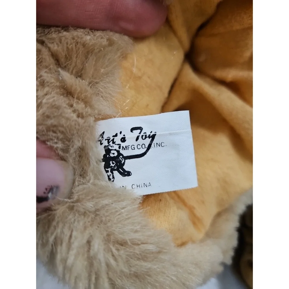 Art's Toy Vintage Lion And Bear Plush Hand Puppet  Pretend Play Soft Plush